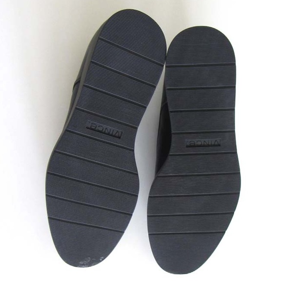 new VINCE Proctor black plain toe derby shoes 11 M